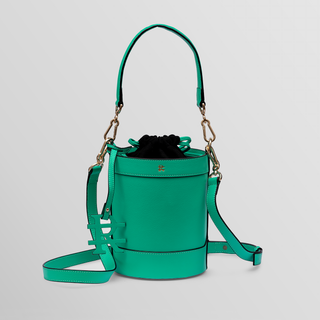 Rozi – Mint Green Nappa Leather Bucket Crossbody Bag | Refael