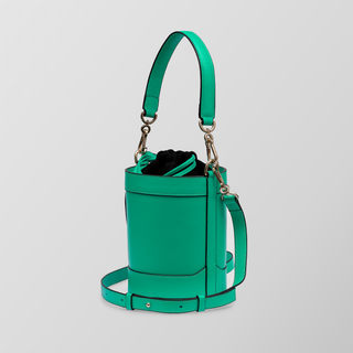 Rozi – Mint Green Nappa Leather Bucket Crossbody Bag | Refael