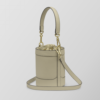 Rozi – Cesme Beige | Handmade Leather Bucket Crossbody Bag