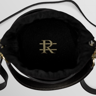 Rozi – Metallic Bronze Nappa Leather Bucket Crossbody Bag | Refael