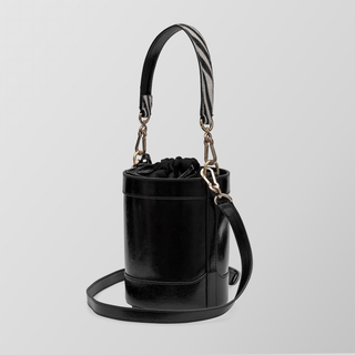 Rozi – Bosphorus Night Black Nappa Leather Bucket Crossbody Bag | Refael