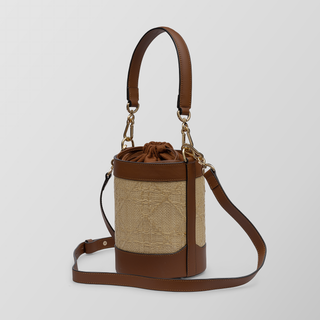 Rozi – Wickerwork | Handmade Leather Bucket Crossbody Bag