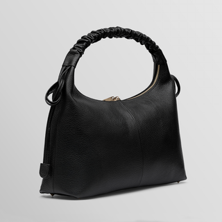 Sarita – Black | Handmade Leather Shoulder Bag