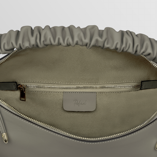 Sarita – Taupe | Handmade Nappa Leather Shoulder Bag | Refael