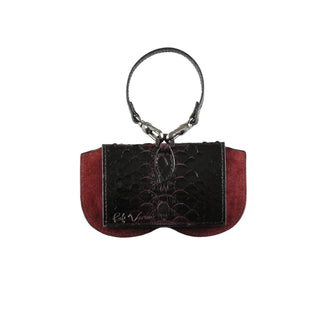 Leather Eyeglass Case - Neon Pink / Black | Refael