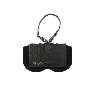 Python Leather Eyeglass Case - Red / Black 2 | Refael