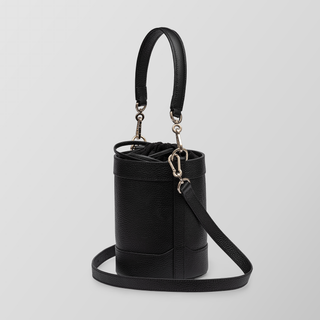 black leather handbag interior alcantara lining
