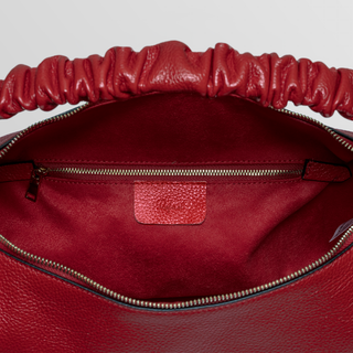 Sarita Red Dragon Leather Shoulder Bag – Handmade Nappa Leather | Refael