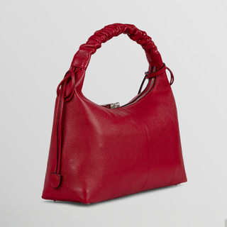 Sarita Red Dragon Leather Shoulder Bag – Handmade Nappa Leather | Refael