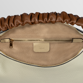 Sarita Brown & Camel Leather Shoulder Bag – Handmade Nappa Leather | Refael