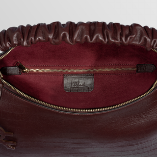 Sarita Burgundy Leather Shoulder Bag – Handmade Nappa Leather | Refael