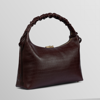 Sarita Burgundy Leather Shoulder Bag – Handmade Nappa Leather | Refael