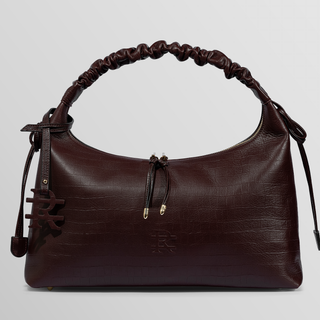 Sarita Burgundy Leather Shoulder Bag – Handmade Nappa Leather | Refael
