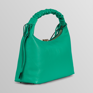 Sarita Light Emerald Green Leather Shoulder Bag – Handmade Nappa Leather | Refael