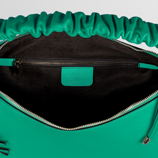 Sarita Light Emerald Green Leather Shoulder Bag – Handmade Nappa Leather | Refael