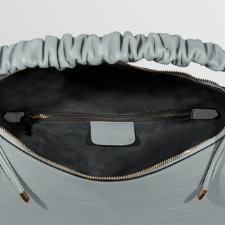 Sarita Ruched Leather Shoulder Bag – Handmade Nappa Leather | Refael