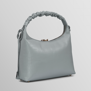 Sarita Ruched Leather Shoulder Bag – Handmade Nappa Leather | Refael