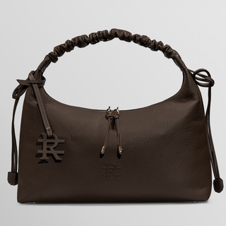Sarita Dark Brown Leather Shoulder Bag – Handmade Nappa Leather | Refael