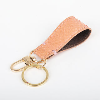 Yerosha Blush Snakeskin Leather Key Fob