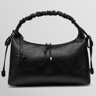 Sarita – Black Crack | Handmade Nappa Leather Shoulder Bag