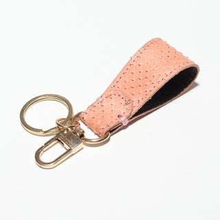 Yerosha Blush Snakeskin Leather Key Fob